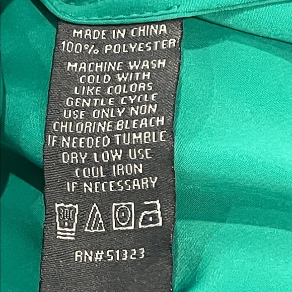 Vince Camuto Green and Navy Women's Blouse sz 12 - Picture 5 of 5